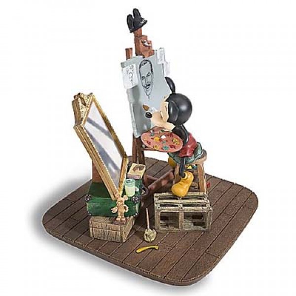 Self Portrait - Walt Disney and Mickey Mouse Figurine Self Portrait - Walt Disney and Mickey Mouse Figurine